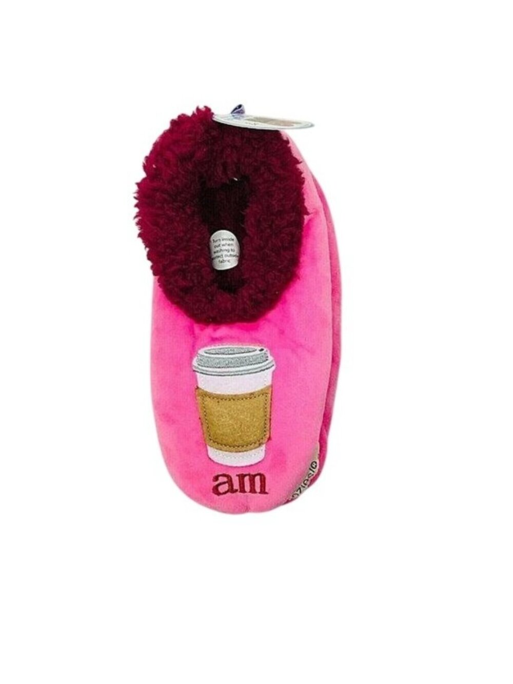 Snoozies! Simply Pairables AM Coffee PM Wine Women's Slippers Size S 5-6